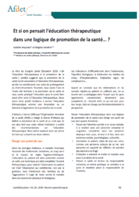 Et si on pensait l’éducation thérapeutique dans une logique ... Image 1