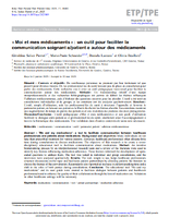 « Moi et mes médicaments » : un outil pour faciliter la ... Image 1