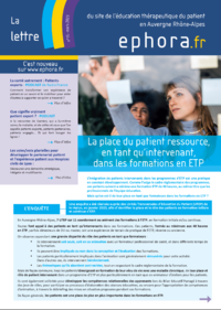 La place du patient ressource, en tant qu'intervenant, dans ... Image 1