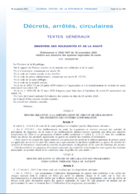 Ordonnance n° 2020-1407 du 18 novembre 2020 relative aux ... Image 1