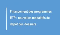 Financement des programmes ETP : les nouvelles modalités de ... Image 1