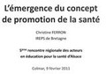 L'emergence du concept de promotion de la santé